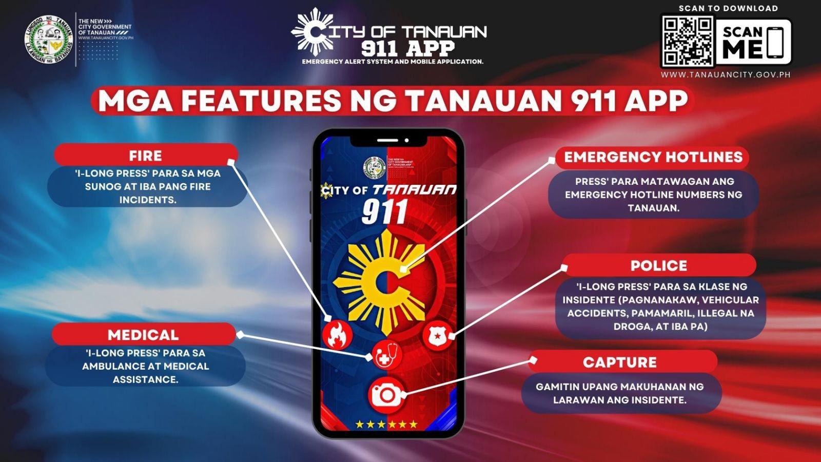 911 APP (SENYAS) for emergencies., Mayor Sonny Perez Collantes
